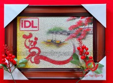 Tranh Gạo Màu - Logo iDL - 25 x 35 cm