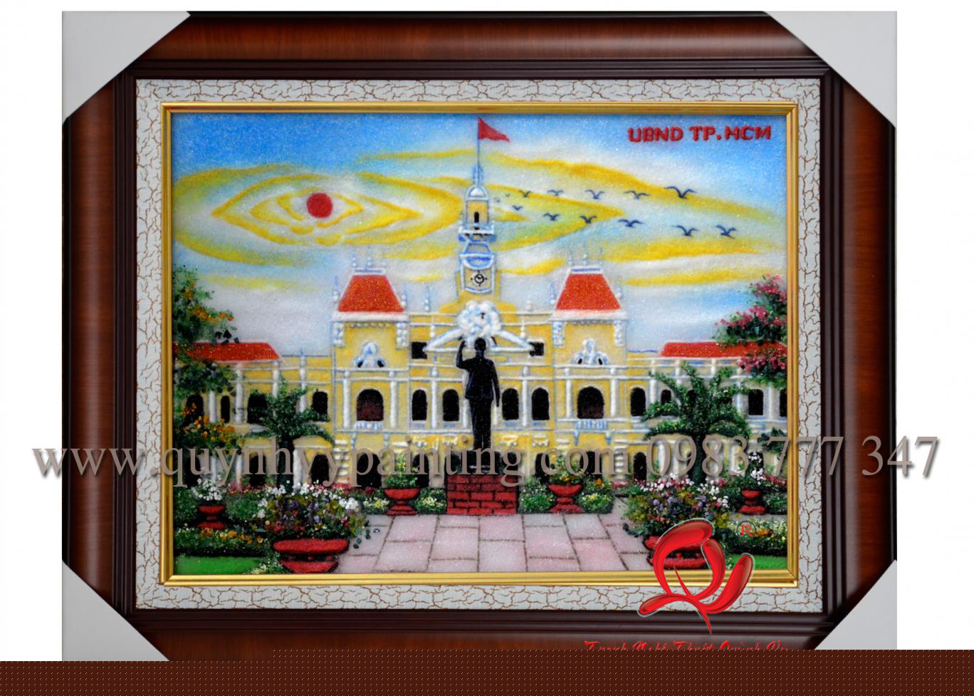 Tranh Đá Quý UBND TP 30 x 40 