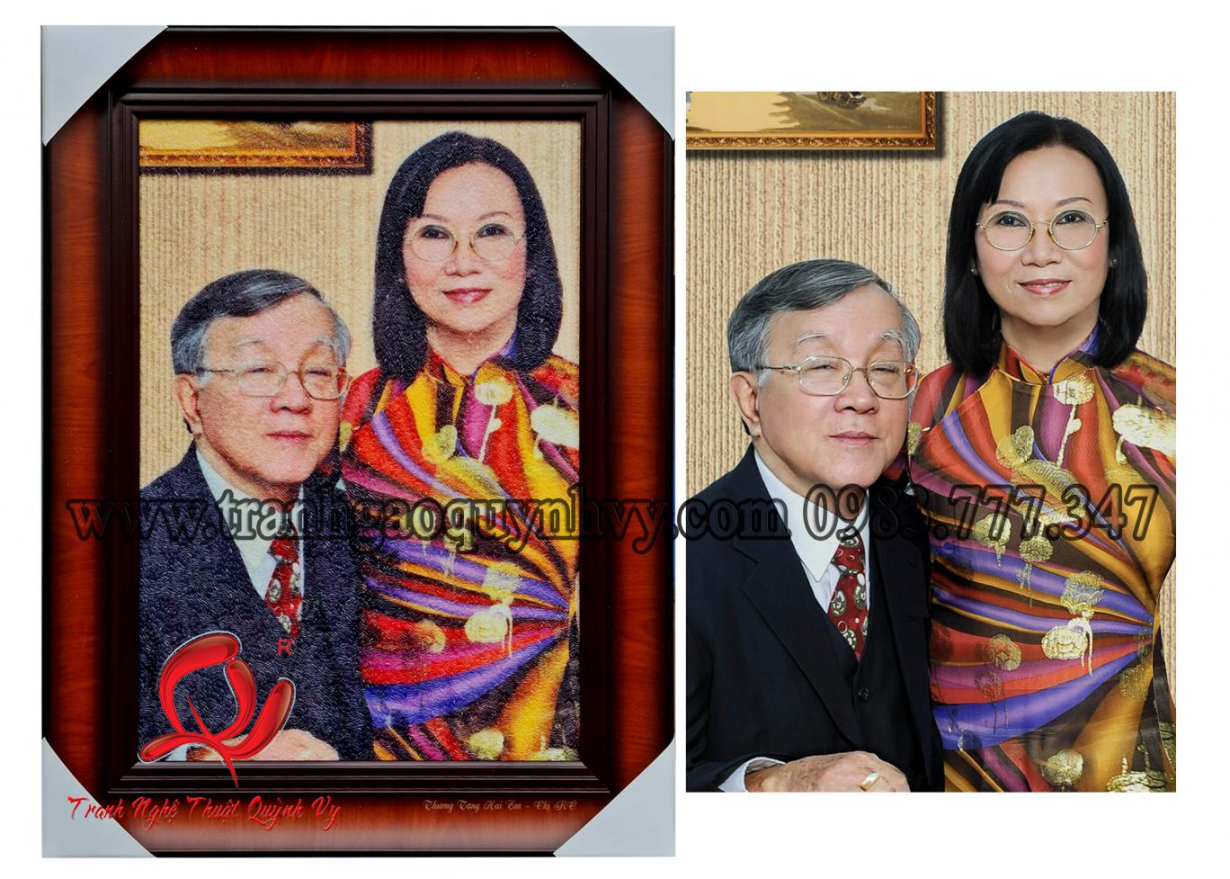 Chân dung 2 người 35 x 50