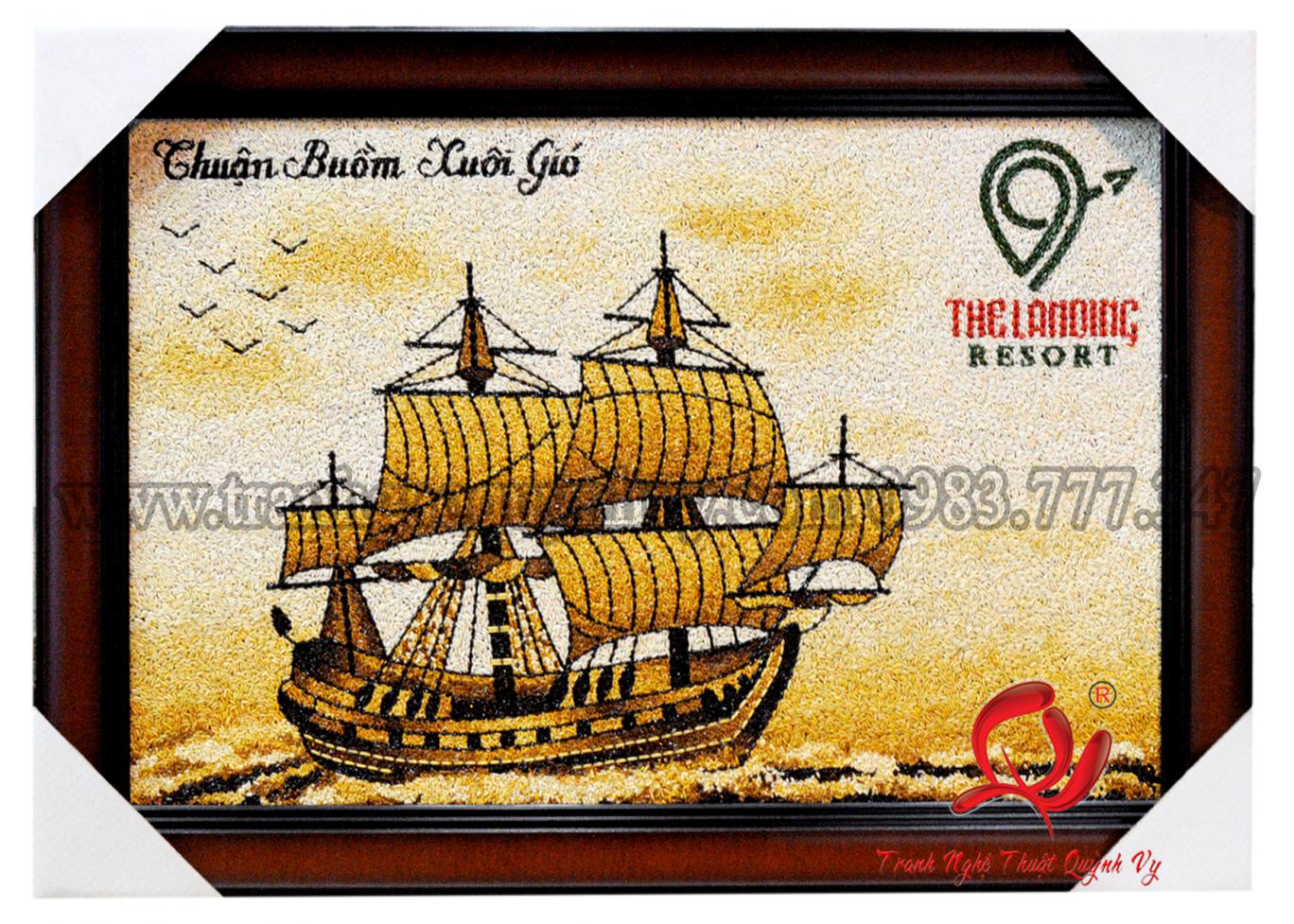 Tranh Gạo Logo Sơn Màu - 40 x 60