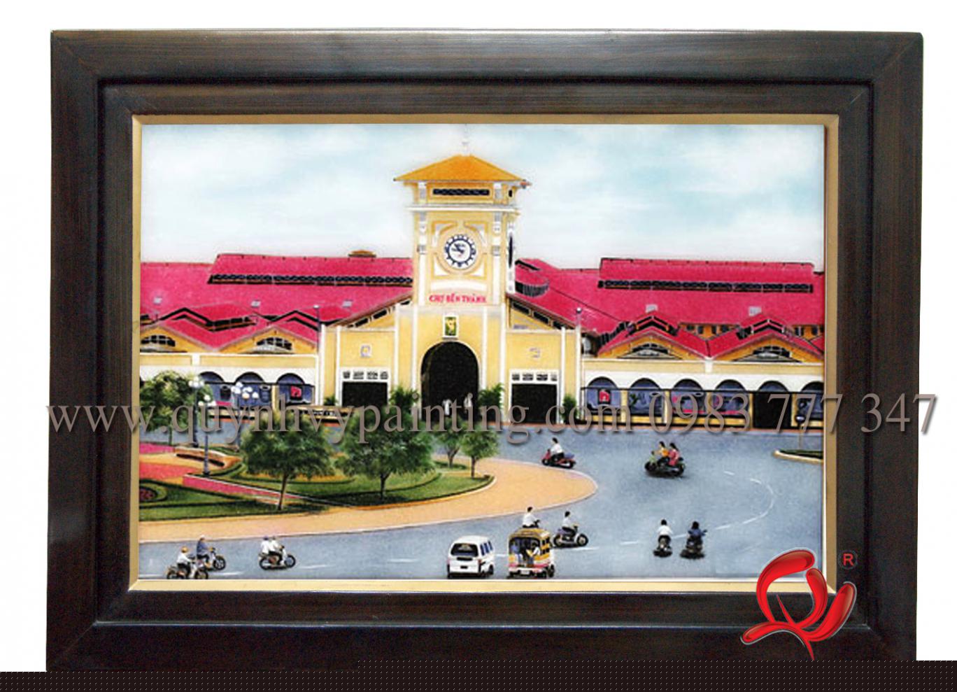 Phong Cảnh Chợ Bến Thành 40 x 60
