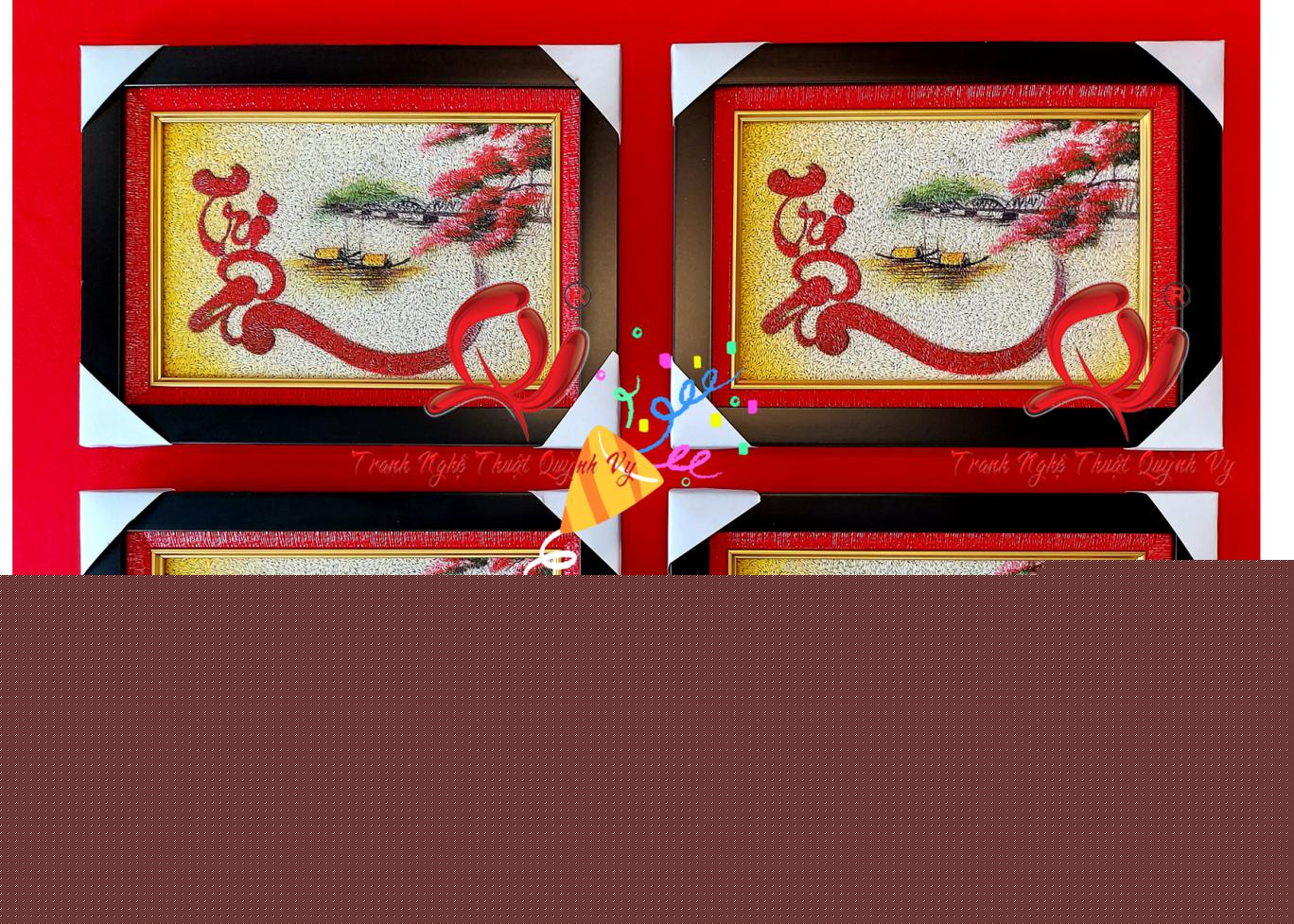 Tranh Gạo Màu - Chữ Tri Ân - 20 x 30 cm
