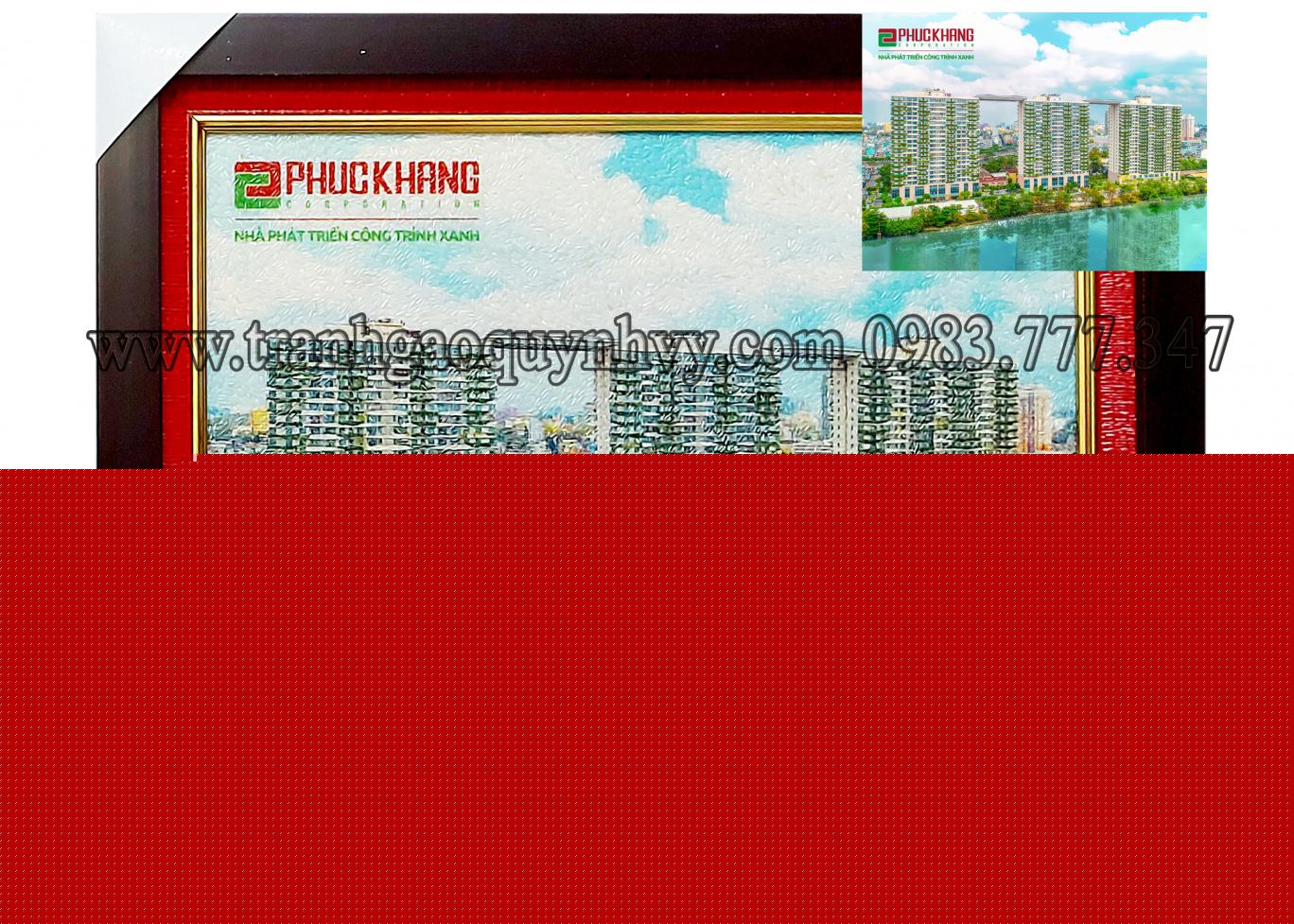 Tranh Gạo Màu Logo Phúc Khang - 30 x 40