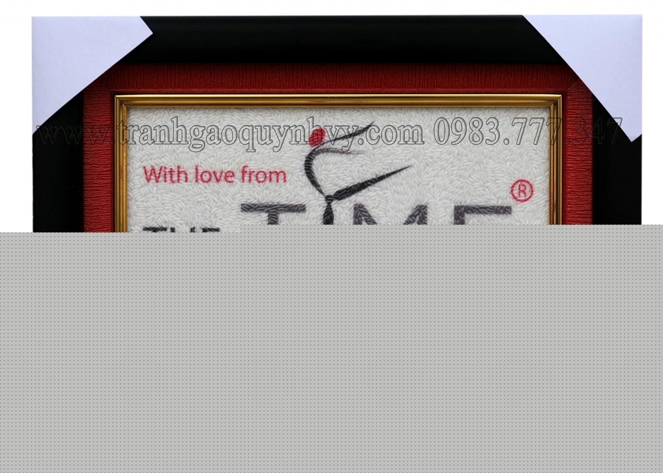 Tranh Gạo Màu Logo 15 x 25
