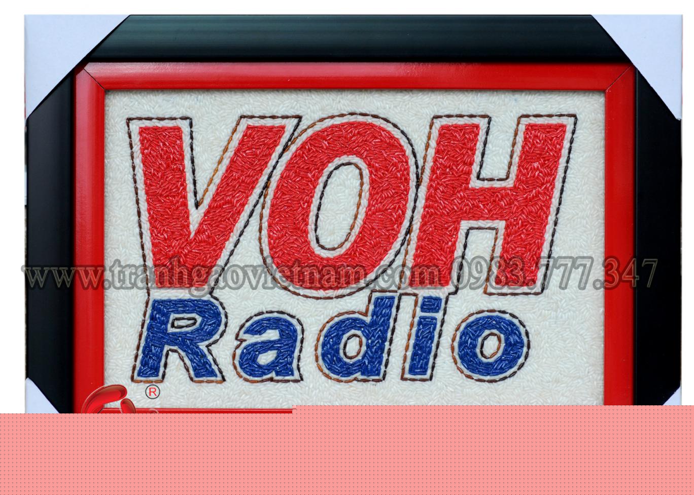 Tranh Gạo Logo VOH Radio - 20 x 31