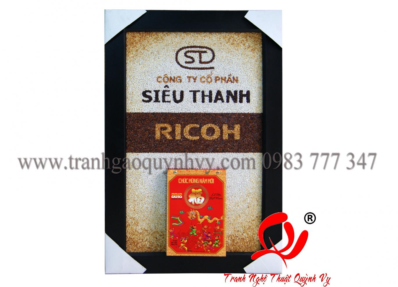 Tranh Gạo Logo Ricoh