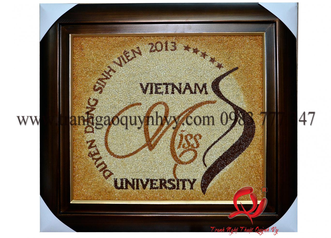 Tranh Gạo Logo Duyên Dáng Sinh Viên