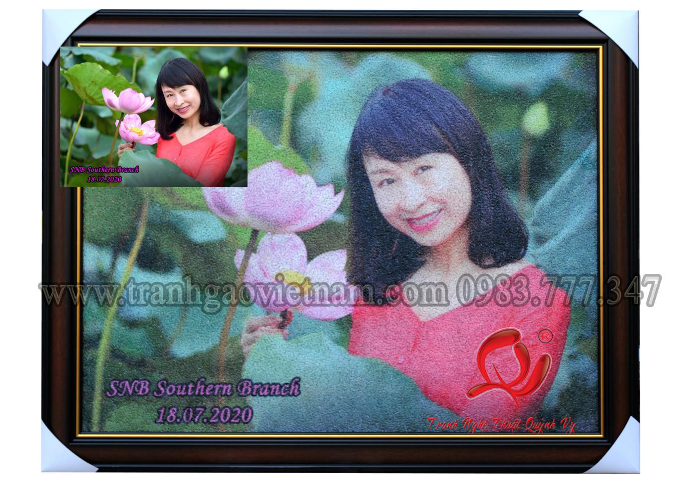 Tranh Gạo Chân Dung 
