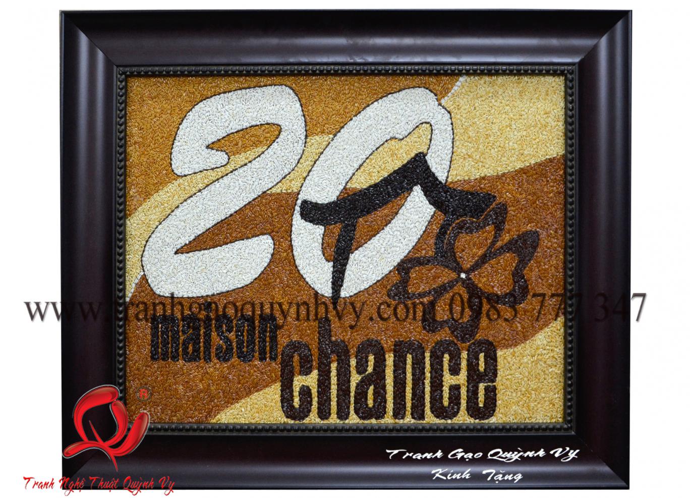 Tranh Gạo Logo 20 ans Maison Chance