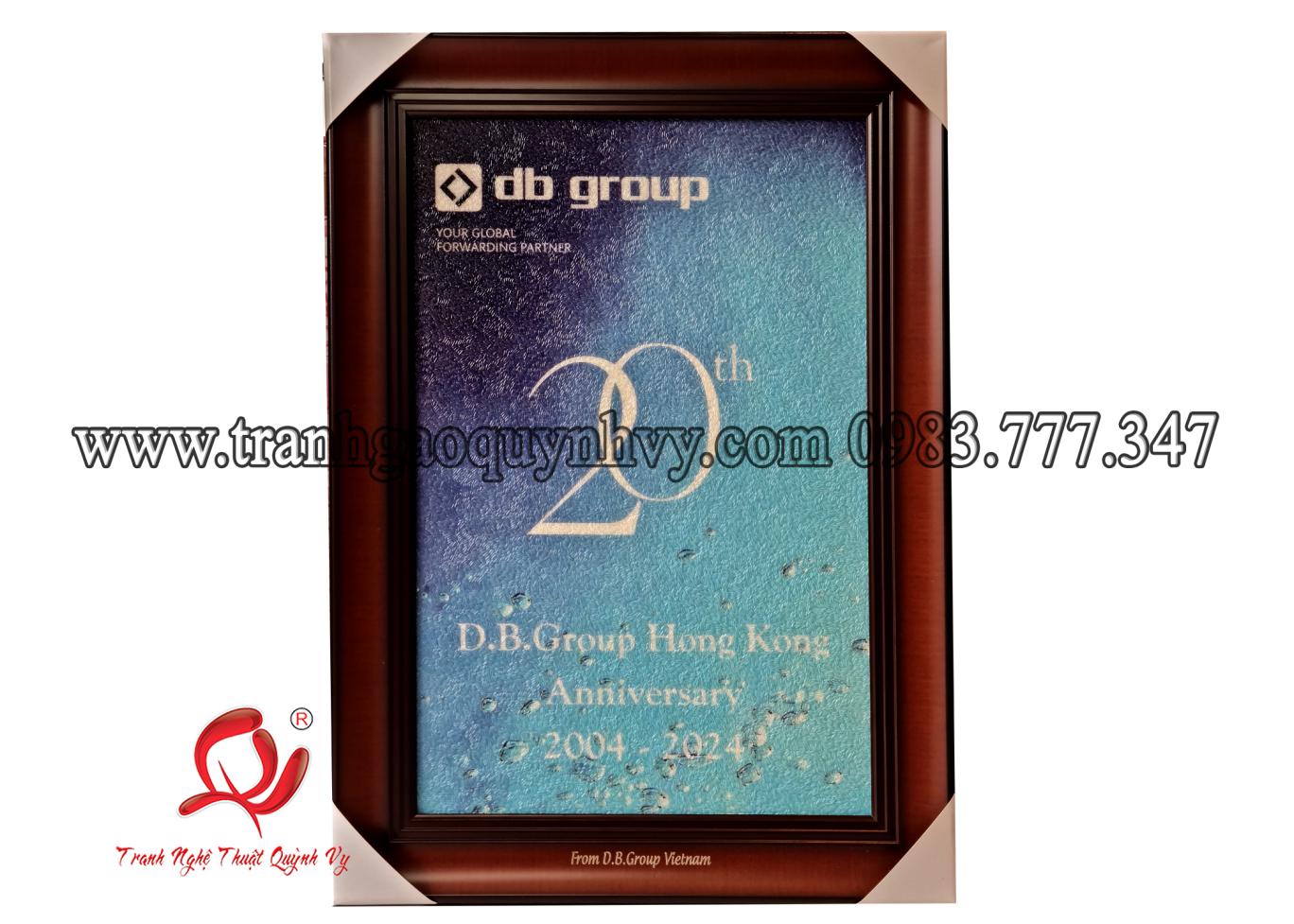 Logo DB Group kỷ niệm 20 năm 40 x 60