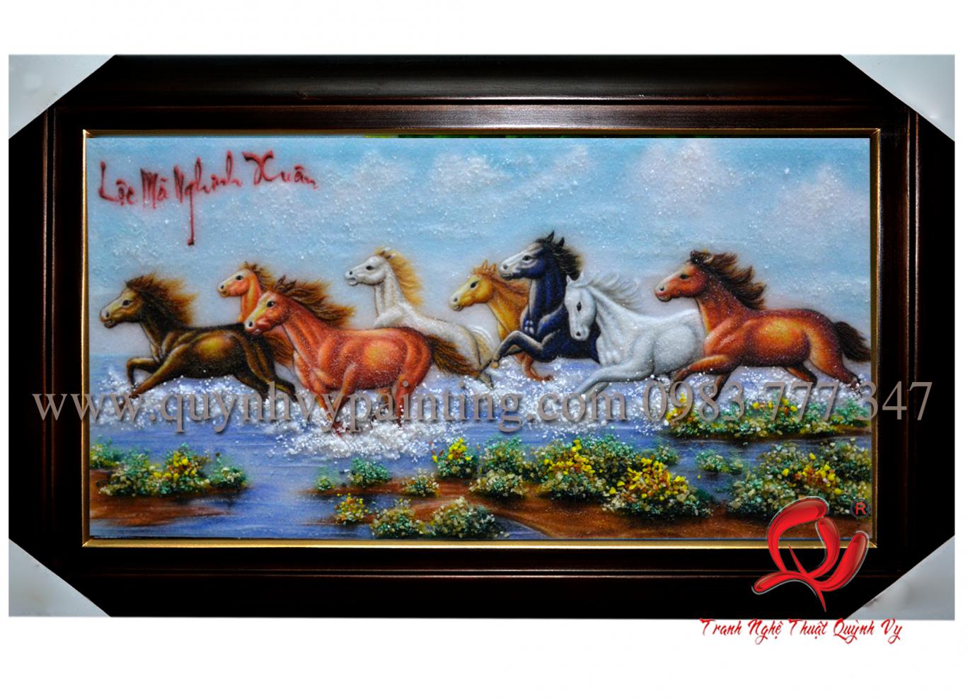 Tranh Bát Mã - 30 x 60