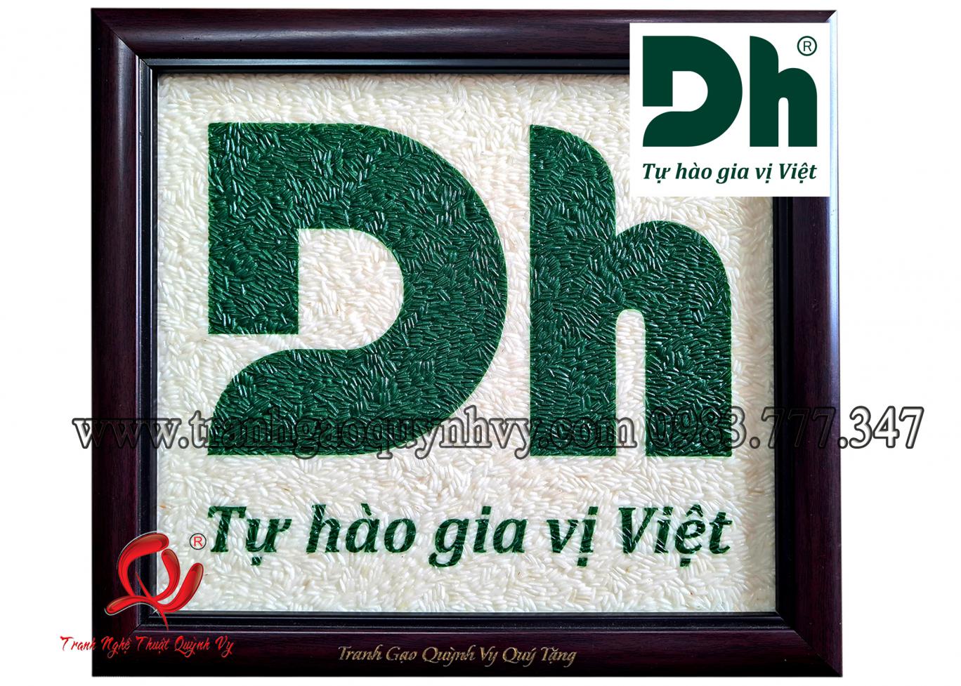 Tranh Gạo Logo Dh Foods - 20 x 23