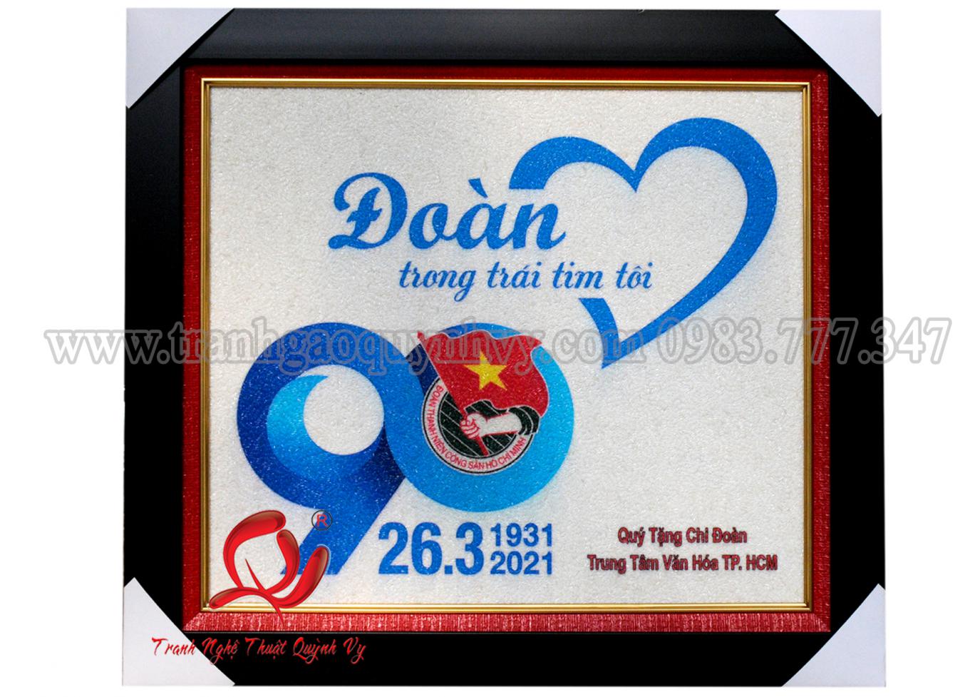 Tranh Gạo Logo Đoàn TNCS - 2021