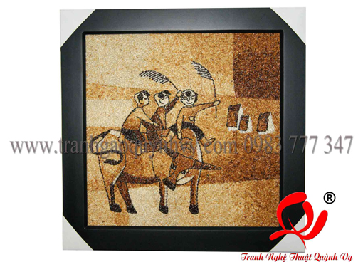 Trận Cờ Lau-NTG20. Tác phẩm đã được Tranh Gạo Quỳnh Vy tặng cho chương trình bán đấu giá từ thiện Ch